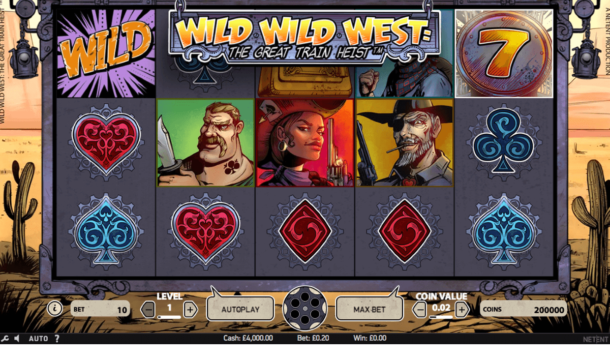 Pelaa Wild Wild West: The Great Train Heist -kolikkopeliä Pelaa Wild Wild West: The Great Train Heist -kolikkopeliä