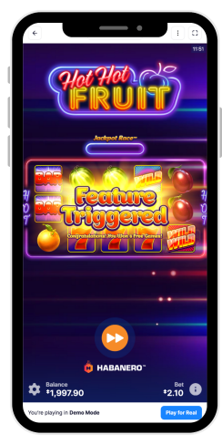 Hot Hot Fruit Feature Triggered