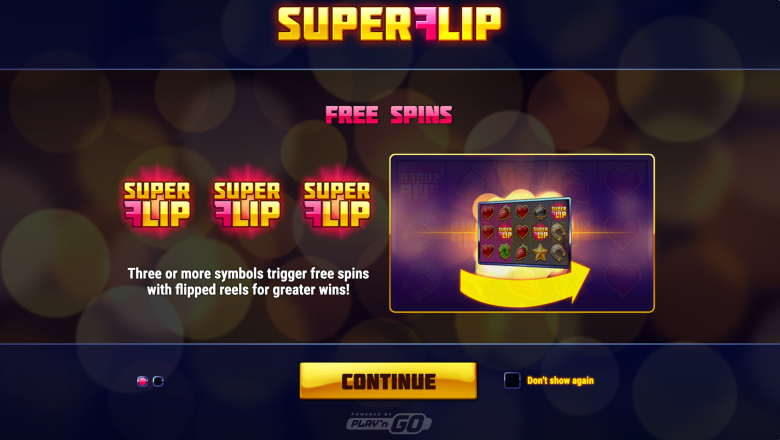 Super Flip Main Screen