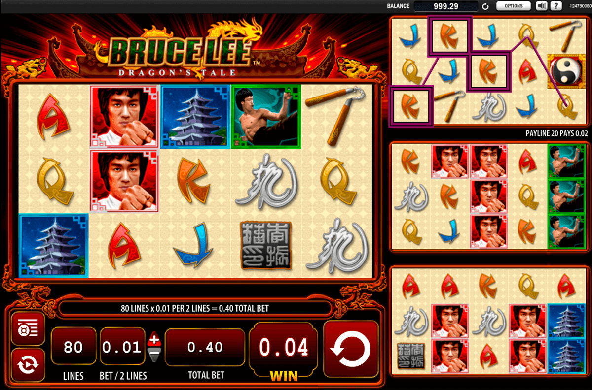 bruce lee dragons tale wms casino 