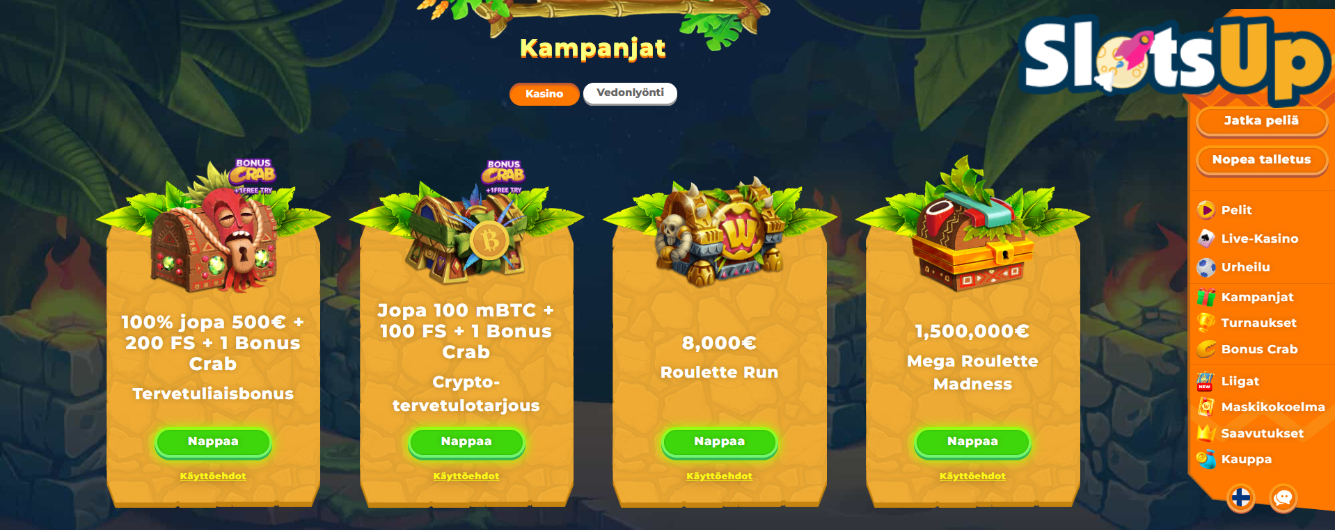 Wazamba Casino bonukset