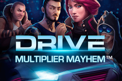 logo drive multiplier mayhem netent kolikkopeli 