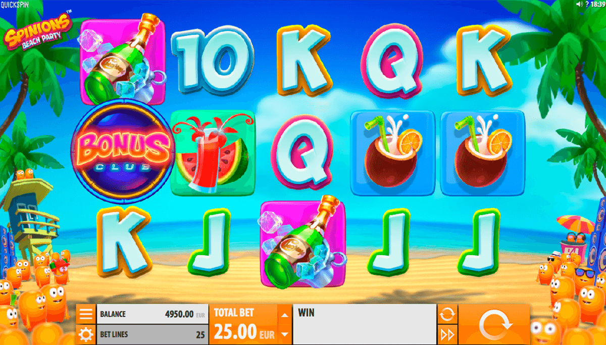 spinions beach party quickspin casino 